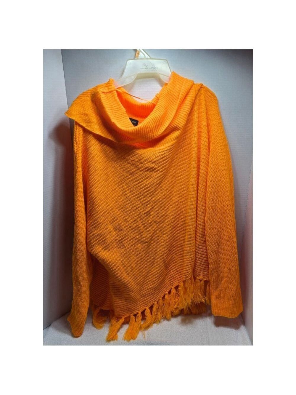 Women's Lane Bryant Orange Cowl Neck Sweater Plus Size 26/28